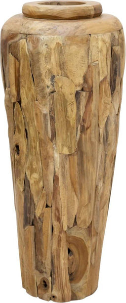 vidaXL - Decoratievaas - 40x100 - cm - massief - teakhout