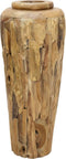 vidaXL - Decoratievaas - 40x100 - cm - massief - teakhout