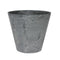 Ter Steege Plantenpot/bloempot - natuursteen look zwart - D22 x H20 cm