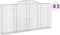 vidaXL - Schanskorven - 3 - st - gewelfd - 300x30x140/160 - cm - ijzer