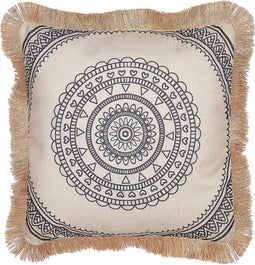 GERANIUM - Sierkussen - Beige - 45 x 45 cm - Polyester