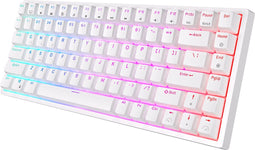 Royal Kludge RK84 - Gaming Toetsenbord - RGB Verlichting - Hot-Swappable - Wit