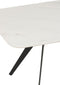 J-Line Rechthoek tafel - eettafel - porselein/metaal - wit/zwart - woonaccessoires