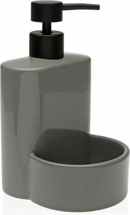 2-in-1 zeepdispenser voor het aanrecht Versa Grijs Keramisch ABS