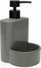 2-in-1 zeepdispenser voor het aanrecht Versa Grijs Keramisch ABS