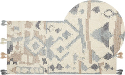 Beliani MRGAVET - Kelim vloerkleed - Multicolor - Wol