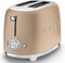 Smeg TSF01CHMEU - Broodrooster - 950W 2 sleuven 6 bruining-niveaus - Mat champagne