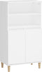 vidaXL - Hoge - kast - 60x36x110 - cm - bewerkt - hout - wit