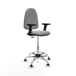 Piqueras y Crespo B2D05RT - Bureaustoel - Hoogteverstelbaar met armleuning - Lichtgrijs