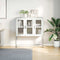 vidaXL - Dressoir - 100,5x39x107 - cm - koudgewalst - staal - wit