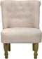 vidaXL Franse stoelen 2 st stof crème