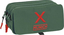 Pennenetui met 3 vakken Munich Verde Groen (21,5 x 10 x 8 cm)