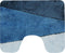 Dutch House Toiletmat Dijon - WC Mat 60x50cm - Blauw - Antislip - Toiletmat met uitsparing - Badkamer Mat - Snel Absorberend - Snel Drogende Toiletmat
