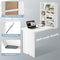 Coast Wandklaptafel - Inklapbaar Bureau met Opbergruimte - 60 x 94,5 x 151 cm - Wit