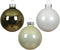 Kerstbal glas d6 cm groen/wit 20st