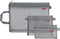 Lefancy Mesh Reistas met Rits Nylon Extra Lichtgewicht voor Office Travel Pack van 3 Assortiment A4 & A5 & A6 Grijs