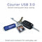 Integral Courier 3.0 - USB 3.0 Flash Drive - 128GB - Blauw