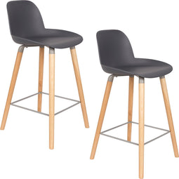 Zuiver Albert Kuip Barkruk 65 cm Donkergrijs - Set van 2