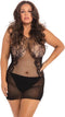 Netstof Jurkje Fantasy Plus Size - Zwart