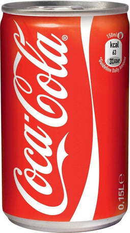 Coca-Cola frisdrank, blikje van 15 cl, pak van 24 stuks