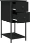 vidaXL - Nachtkastje - 32x42x70 - cm - bewerkt - hout - zwart