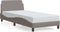 vidaXL - Bedframe - met - hoofdeinde - zonder - matras - 90x190 - cm - stof - taupe