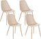 HAZELTON - Set van 4 stoelen - Beige - Synthetisch materiaal