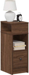 vidaXL - Nachtkastjes - 2 - st - met - lade - 25x31x66 - cm - bruin - eikenkleurig
