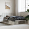 vidaXL - Bedframe - met - hoofdbord - metaal - wit - 107x203 - cm
