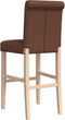 vidaXL - Barstoelen - 2 - st - massief - rubberhout - en - stof
