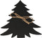 Bestekhouder set van 4 zwart - Kerstboom - Vilt - Tafeldecoratie - Kerstdecoratie
