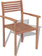vidaXL - Tuinstoelen - stapelbaar - 4 - st - massief - teakhout
