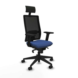 Bureaustoel met hoofdsteun Piqueras y Crespo 2D066N1 Marineblauw