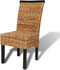 vidaXL - Eetkamerstoelen - 2 - st - abaca - en - massief - mangohout