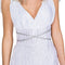 Dressforfun kerstengel vrouwenkostuum L - verkleedkleding - glanzende stof met vleugels en aureool