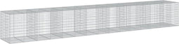 vidaXL - Schanskorf - 750x100x100 - cm - gegalvaniseerd - ijzer - zilverkleurig