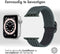 imoshion Elastisch nylon bandje - Geschikt voor Apple Watch 1, 2, 3, 4, 5, 6, 7, 8, 9, 10 (42 mm), SE - 38/40/41 mm - Donkergrijs - One Size