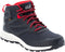 Jack Wolfskin WOODLAND TEXAPORE MID K - Unisex Wandelschoenen - Waterdicht - Nachtblauw / Rood - Maat 32