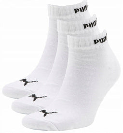 Puma Unisex Quarter Plain Enkelsokken - 3-Pack - Maat 39-42 - Wit (3 paar)