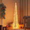 vidaXL - Kerstverlichtingskegel - met - 60 - warmwitte - LED's - 120 - cm - acryl