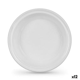 Bordenset Algon Plastic 20,5 cm 25 Onderdelen (12 Stuks)