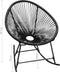 vidaXL - Tuinschommelstoel - poly - rattan - zwart