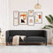 vidaXL - Driezitsbank - Chesterfield-stijl - kunstleer - zwart