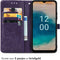 iMoshion Hoesje Geschikt voor Nokia G22 Hoesje Met Pasjeshouder - iMoshion Mandala Bookcase - Paars