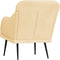 vidaXL Fauteuil 63x76x80 cm fluweel crèmekleurig