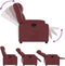 Fauteuil verstelbaar kunstleer wijnrood