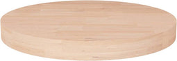 vidaXL - Tafelblad - rond - Ø30x4 - cm - onbehandeld - massief - eikenhout