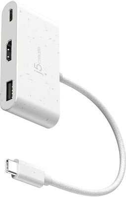 j5create JCA379EW-N - USB-C® naar HDMI™ en USB™ Type-A met stroomvoorziening - Wit