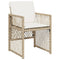 Tuinstoelen 4 st met kussens poly rattan beige