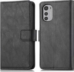 iMoshion Hoesje Geschikt voor Motorola Moto E32s / Moto E32 Hoesje Met Pasjeshouder - iMoshion Luxe Bookcase - Zwart